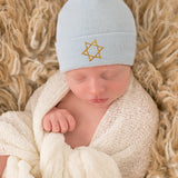 Gold Star of David Hanukkah Bay Hospital Hat - White or Blue hospital hat