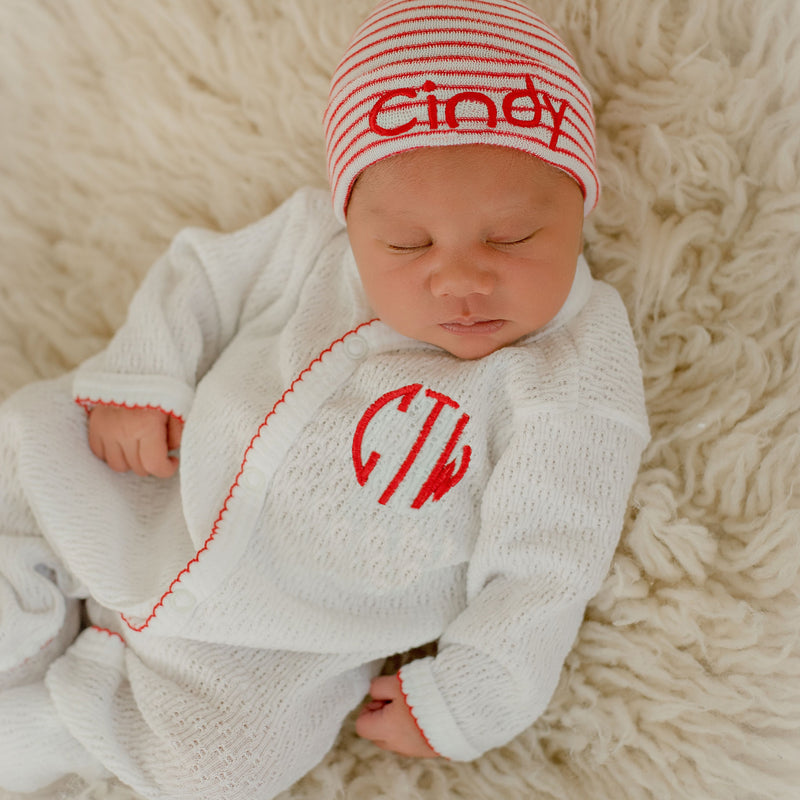 Newborn Boys and Girls Monogrammed Take Me Home Outfit